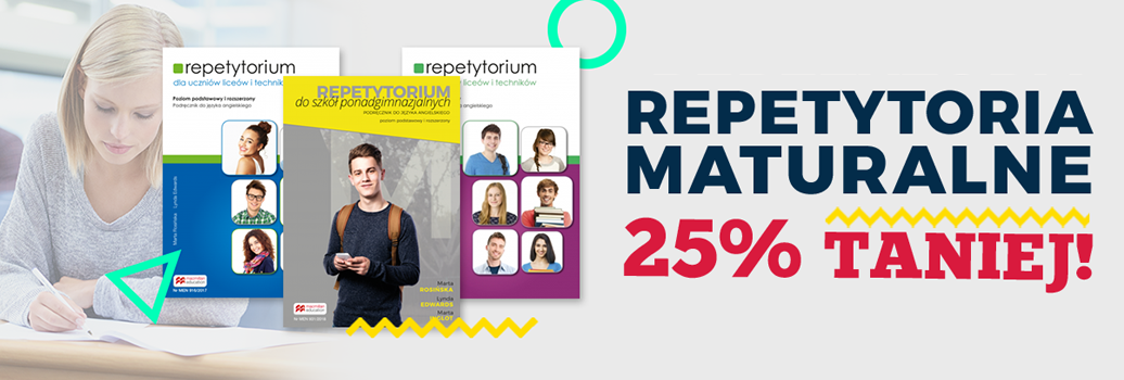 Repetytoria maturalne 25% taniej